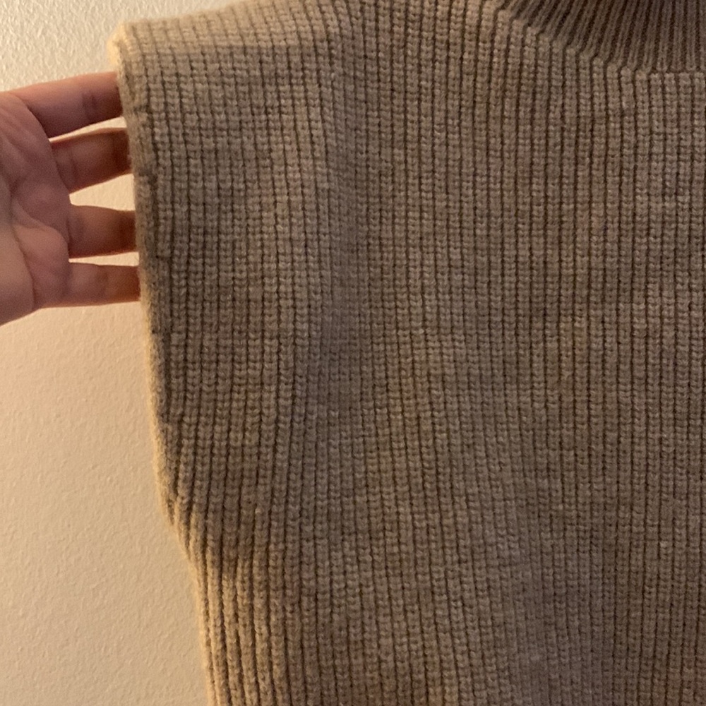 Cider Tan Turtleneck Sweater Vest - Preloved View 3
